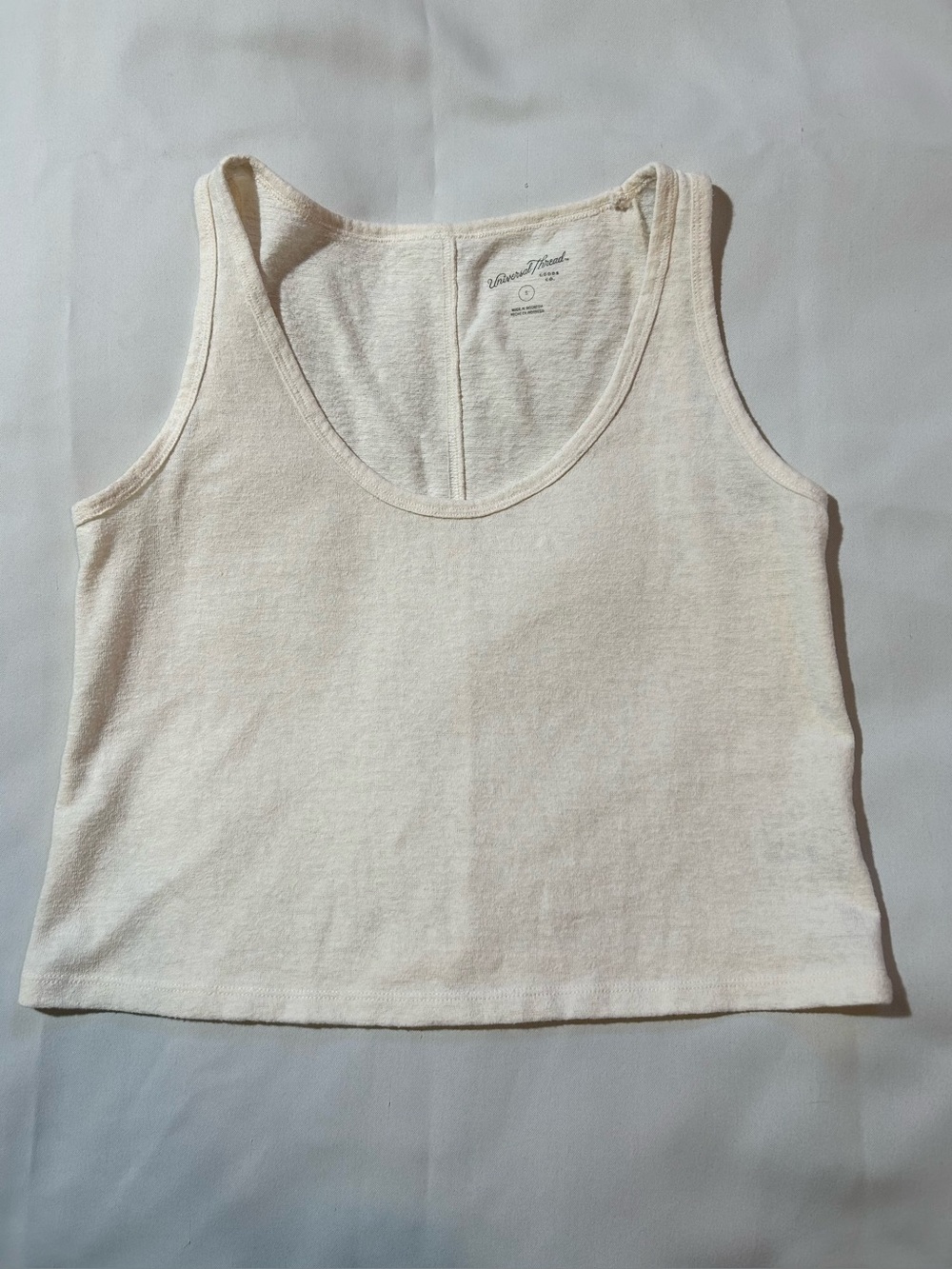 Universal Thread White Scoop Neck Tank Top